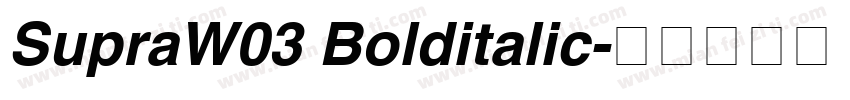SupraW03 Bolditalic字体转换